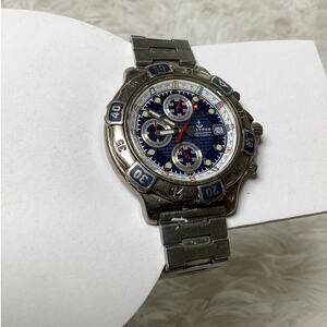 Calypso Men’s Stainless Steel Blue Dial Marine Sport Chronograph Watch A7-49